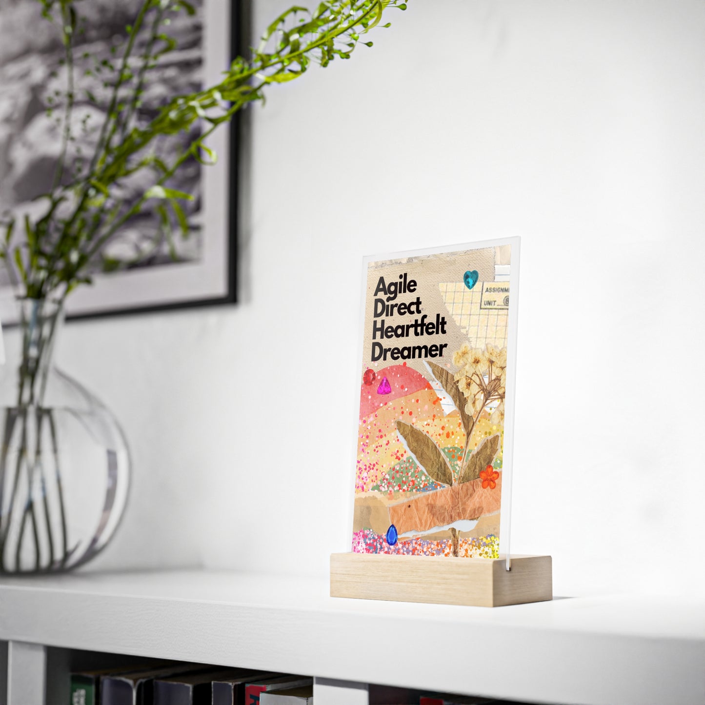 ADHD Be. '1984' Acrylic Sign with Wooden Stand