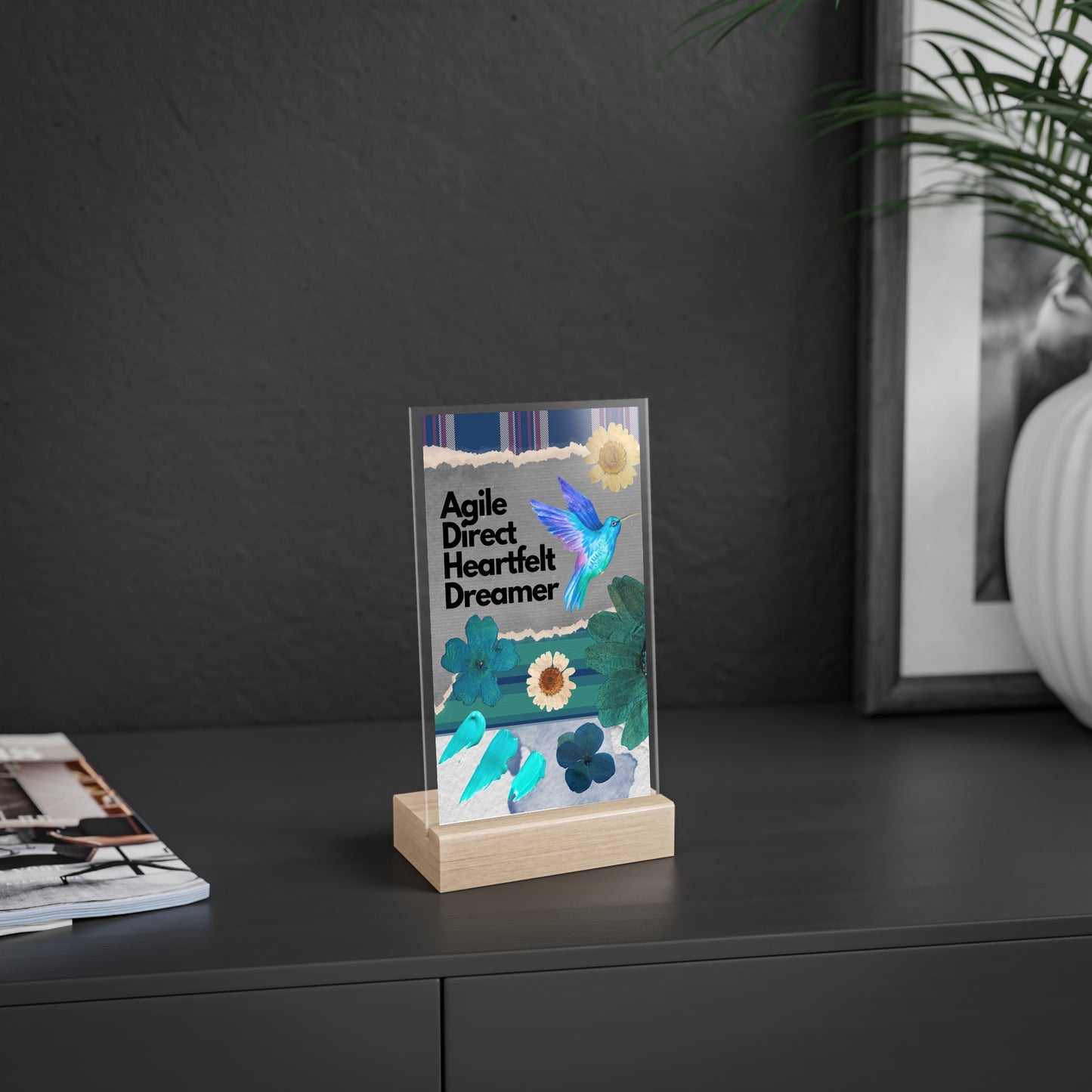 ADHD Be. 'You're Awesome' Acrylic Sign with Wooden Stand