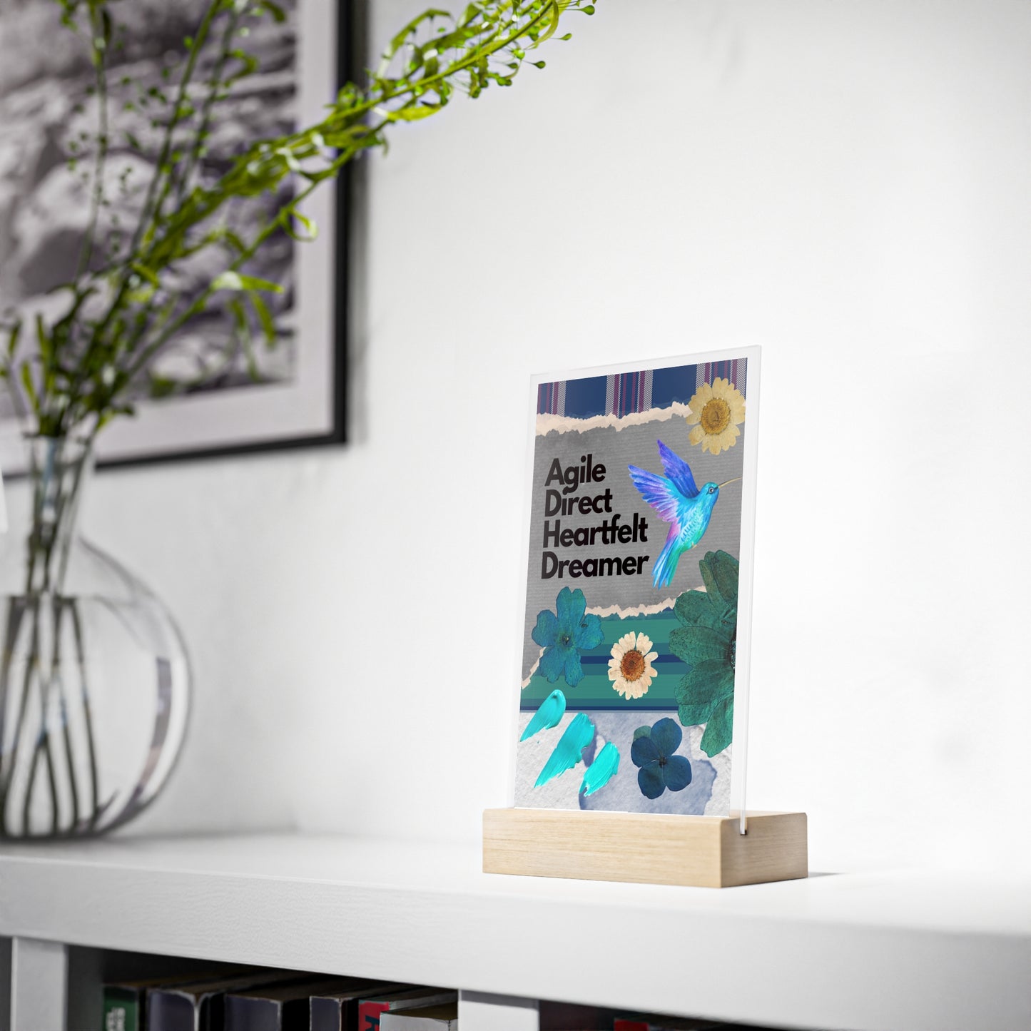 ADHD Be. 'You're Awesome' Acrylic Sign with Wooden Stand