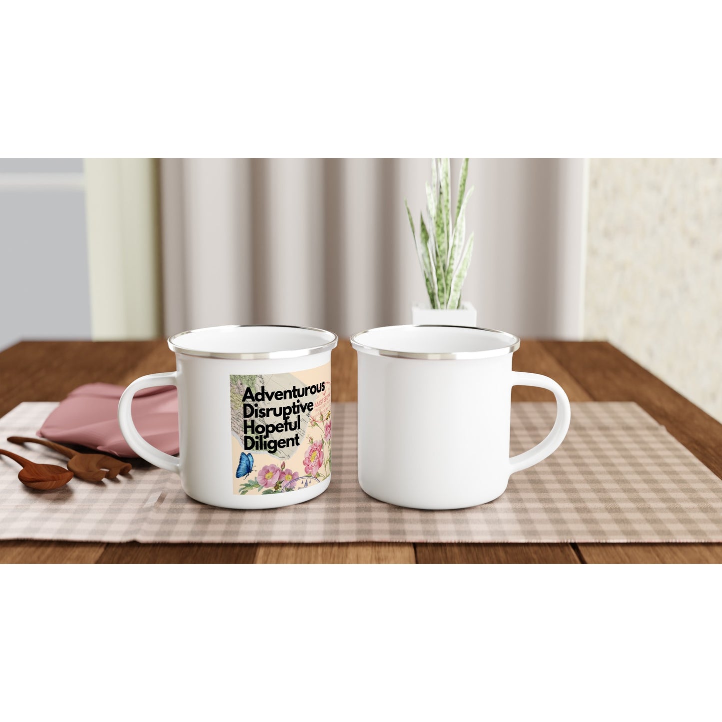 ADHD Be. 'Karin' White 12oz Enamel Mug